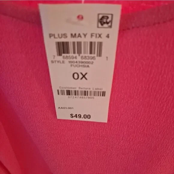 And NOW THIS Bubble Gum Pink Size OX Cut Out Dress - Picture 5 of 6